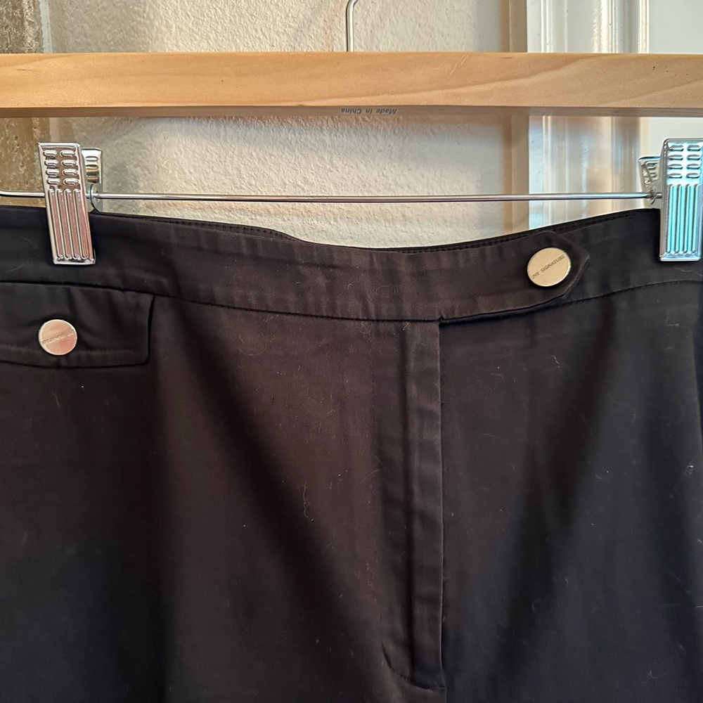 Black Pants with Button Detail